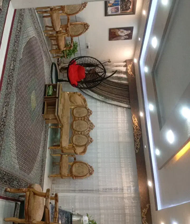 مبل هشت نفره چوبی سلطنتی|مبلمان خانگی و میز عسلی|داران, |دیوار