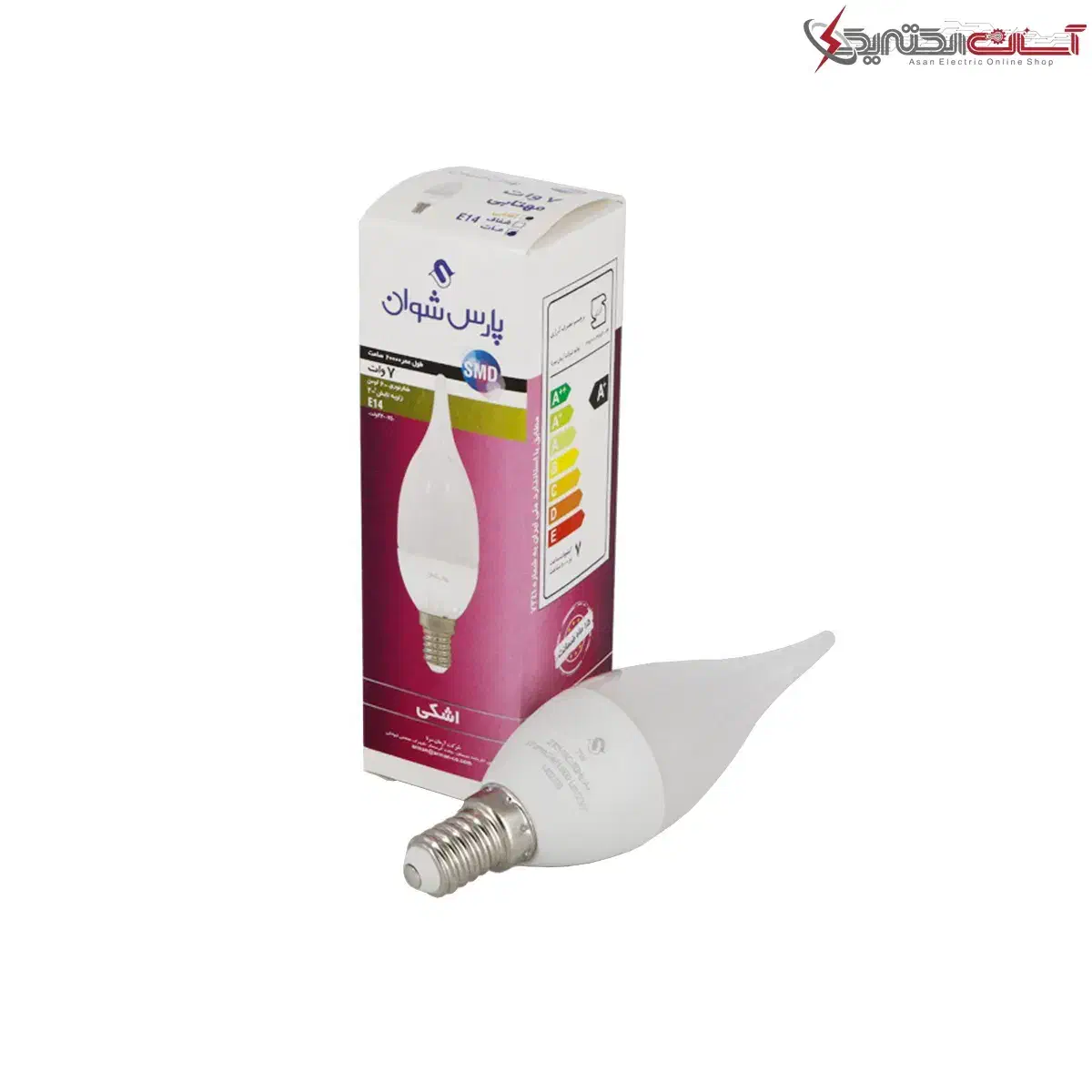 لامپ 7وات لوستری اشکی پارس شوان 18ماه گارانتی حکی|لامپ و چراغ|قم, شهدا|دیوار