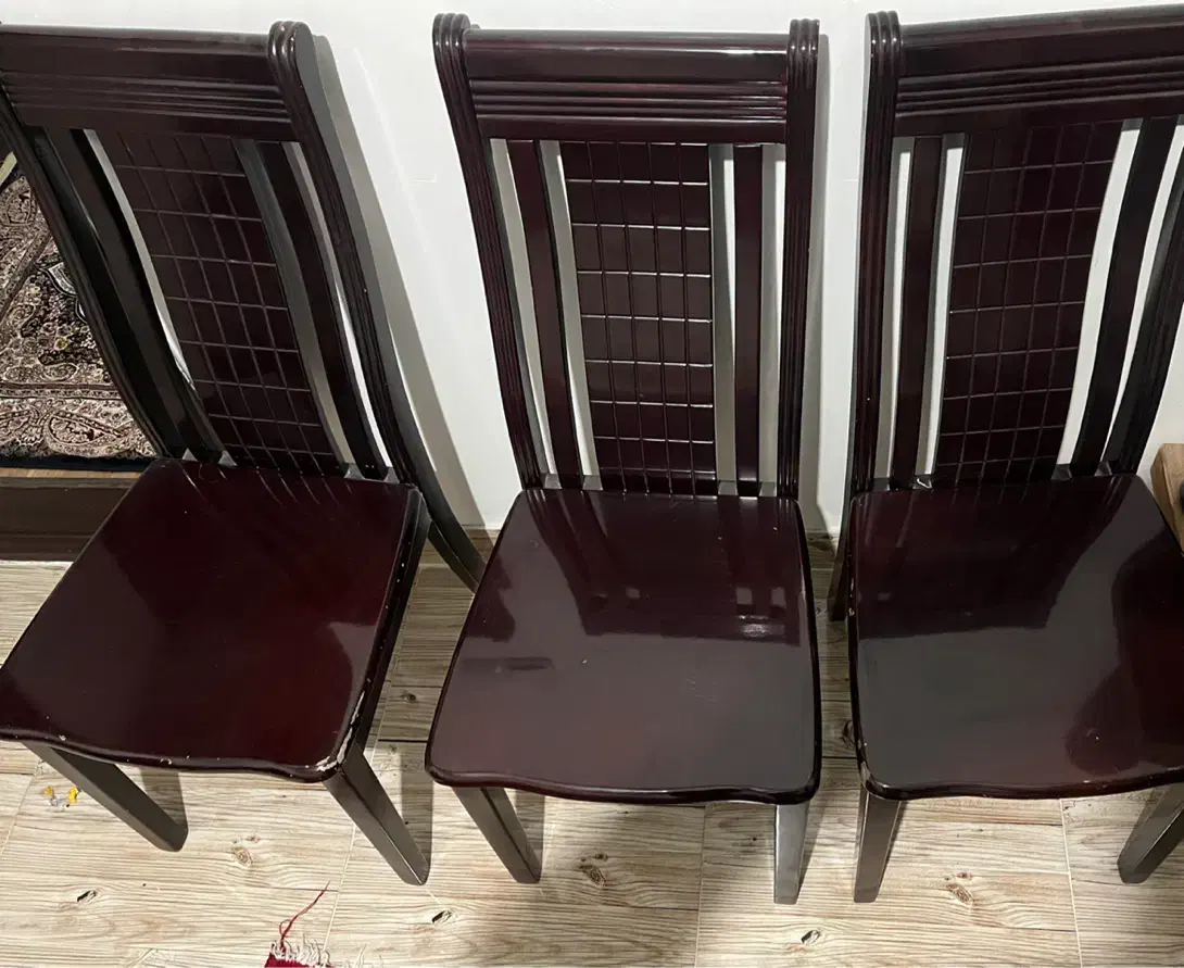 صندلی غذاخوری چوب اصل- مناسب باغ و آشپزخانه ۶ عددی|میز و صندلی غذاخوری|ارومیه, |دیوار