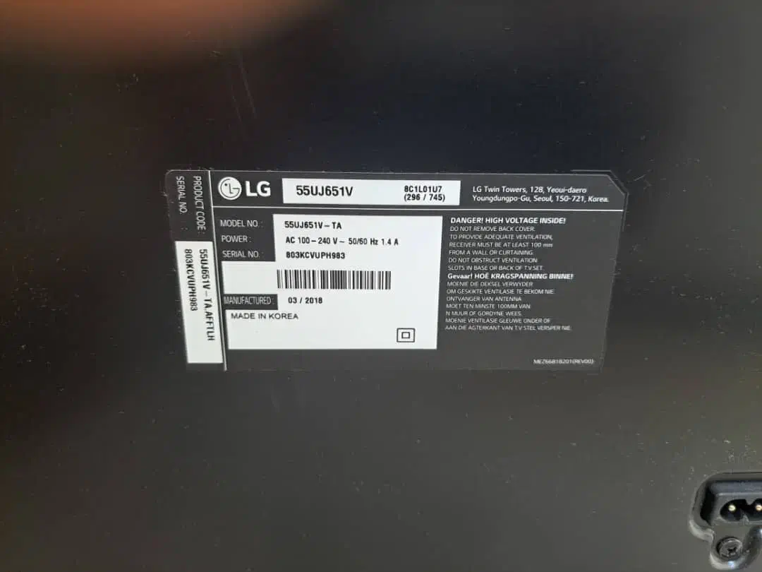 تلویزیون ال جی ۵۵ اینچ|تلویزیون و پروژکتور|بابل, |دیوار