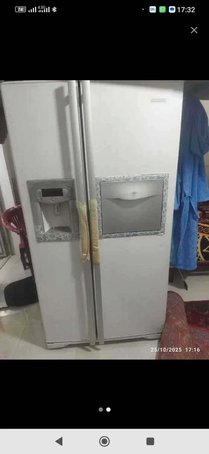 ساید بای ساید کنود بردش سوخته|یخچال و فریزر|تهران, خاک سفید|دیوار