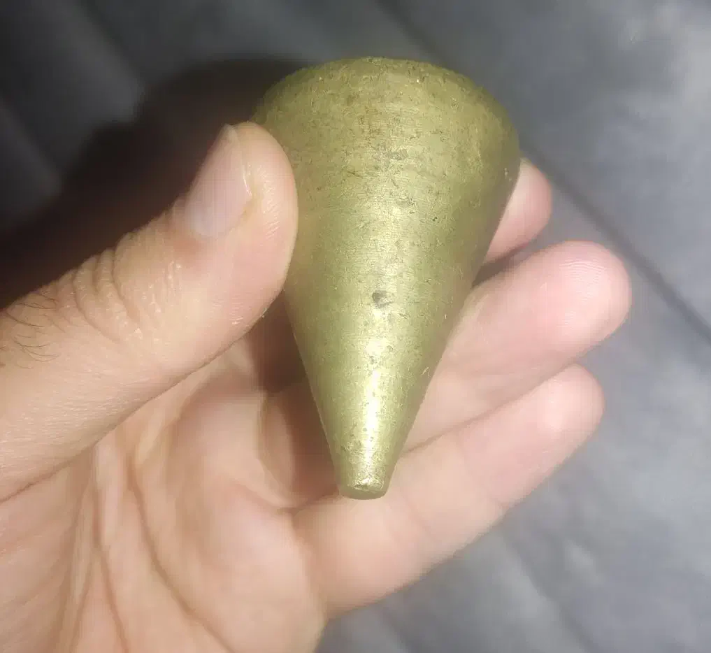 شاقول برنجی خوراک خور قدیمی آنتیک عتیقه کلکسیونی|کلکسیون اشیاء عتیقه|اصفهان, شفق|دیوار