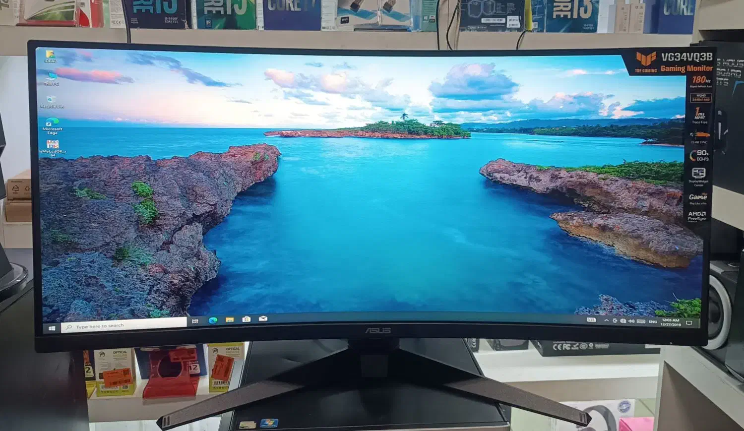 مانیتور اولتراواید ۳۴ اینچ ۱۸۰ هرتزASUS  VG34VQ3A|قطعات و لوازم جانبی رایانه|تبریز, |دیوار