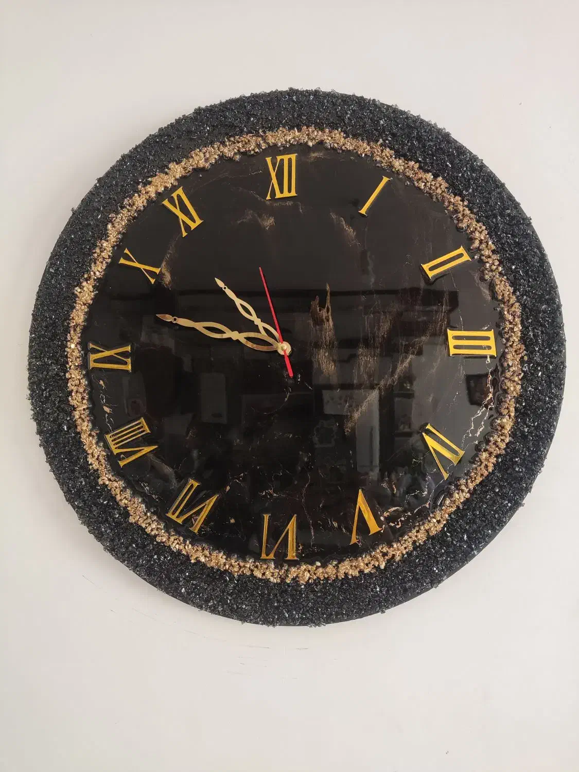 ساعت دیواری رزینی کریستالی|ساعت دیواری و تزئینی|کرمان, |دیوار