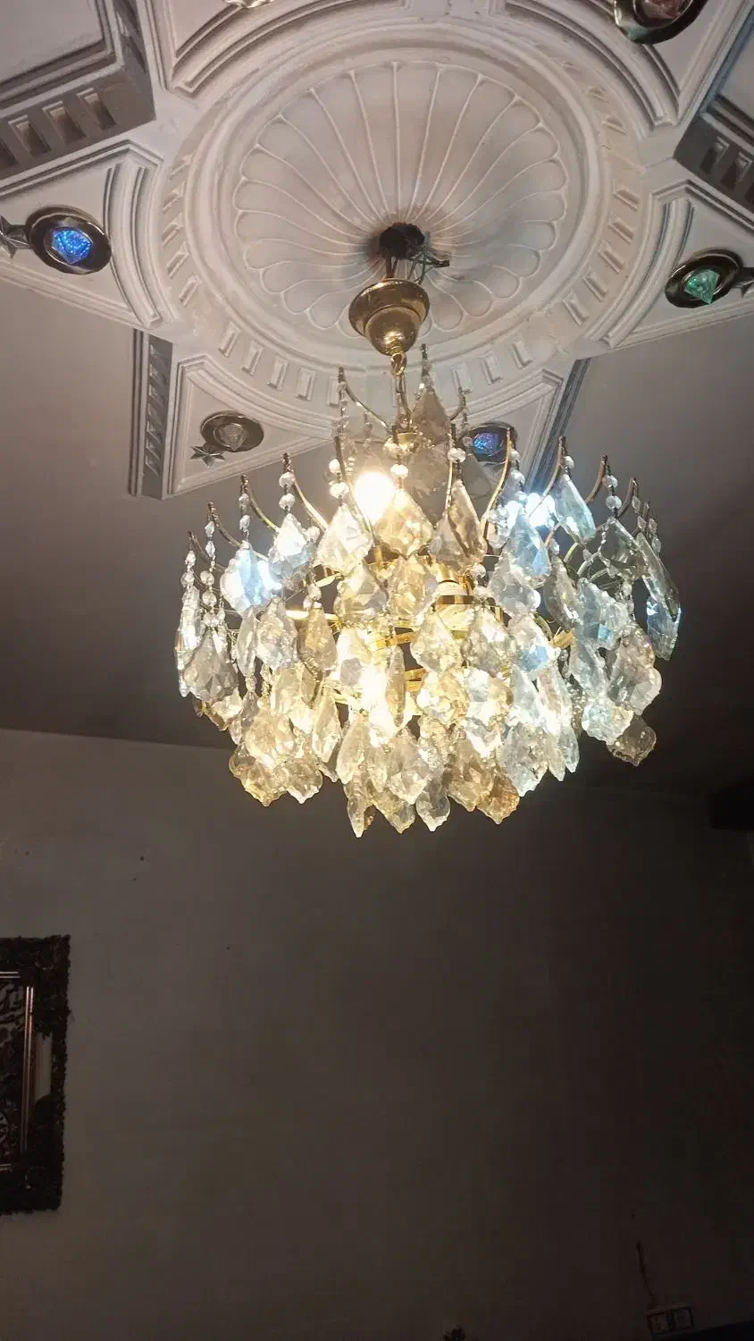 لوستر  تمیز  عالی تمام برنز|لوستر و چراغ آویز|الوند, |دیوار