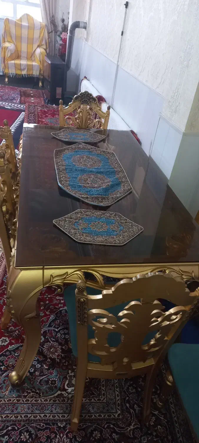 میز و صندلی غذا خوری در حد نو|میز و صندلی غذاخوری|مهربان, |دیوار