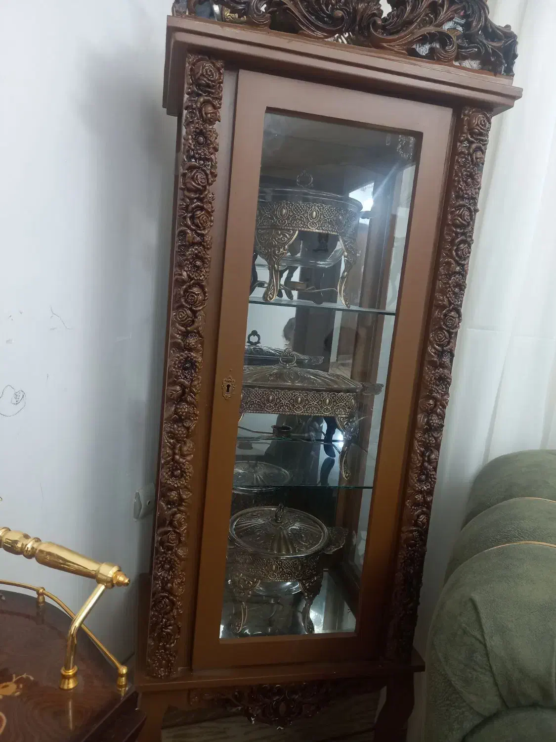 مینی بوفه چوبی اصل|بوفه، ویترین، کنسول|پارسآباد, |دیوار