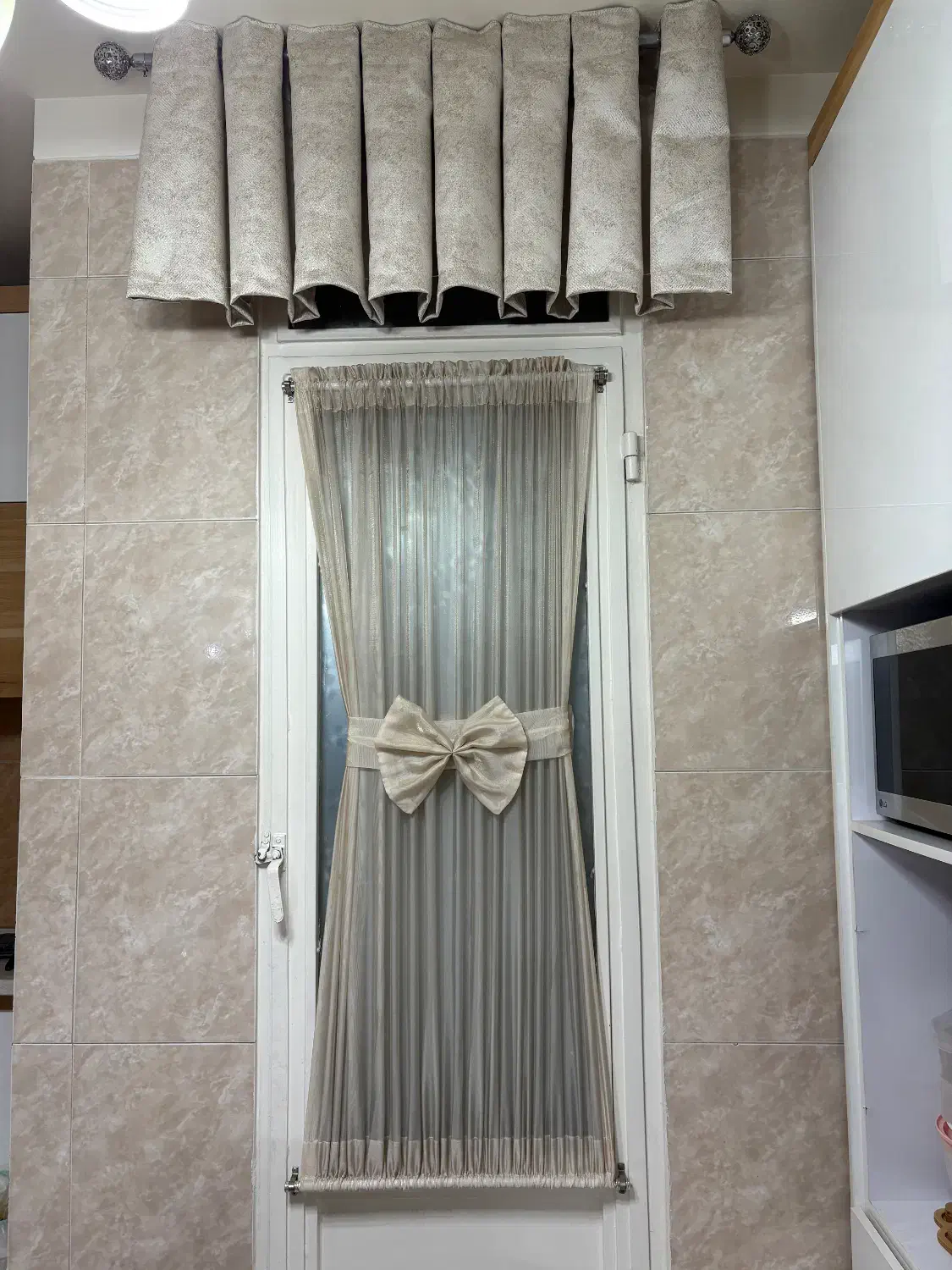 پرده آشپزخانه/پرده برای پشت در بالکن|پرده، رانر، رومیزی|تهران, چهارصد دستگاه|دیوار