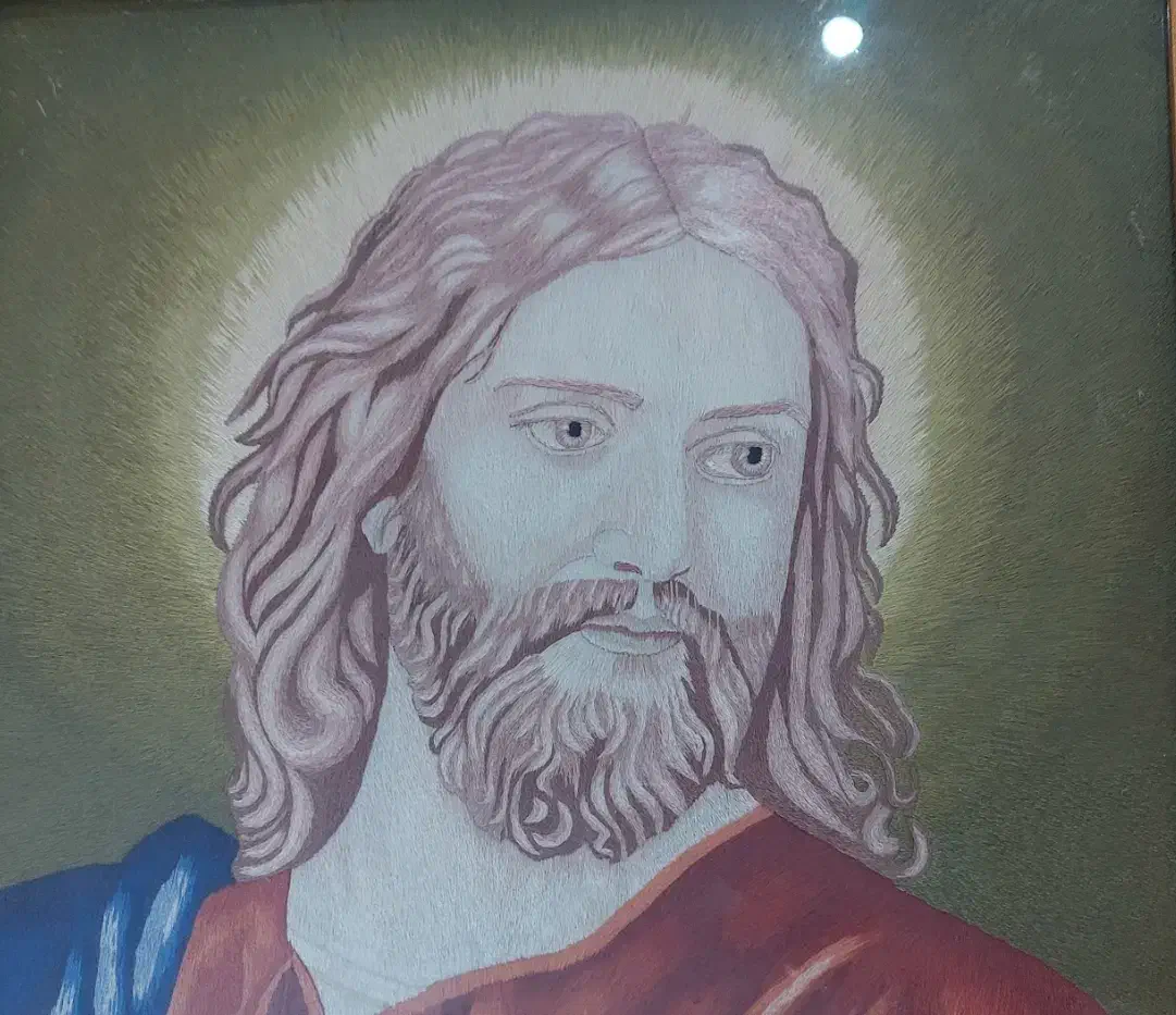 تابلو عیسی مسیح|تابلو فرش|تهران, نیروی هوایی (پیروزی)|دیوار