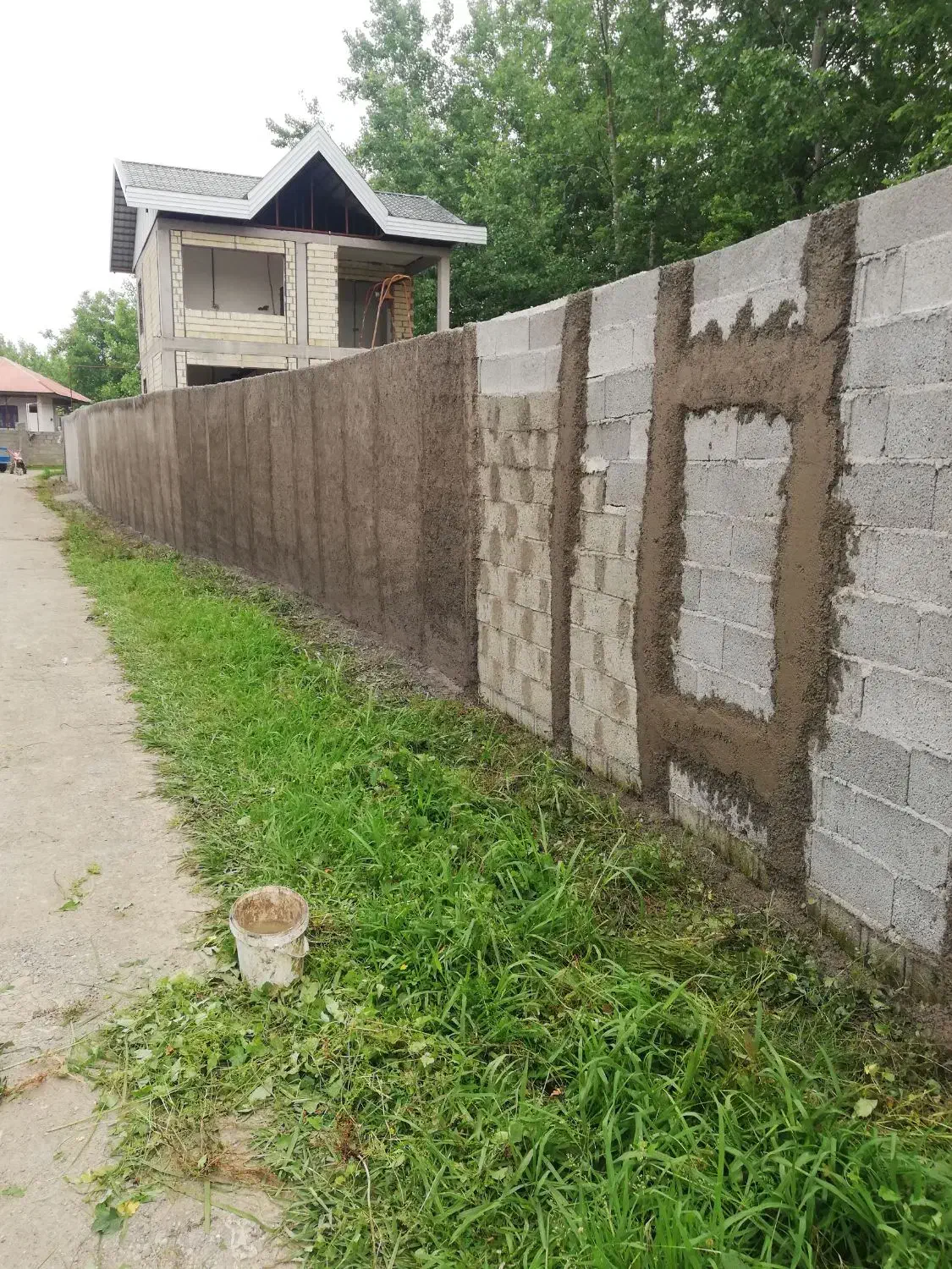 بنایی بلوک چینی سیمانکاری پی وسفیدکاری|خدمات پیشه و مهارت|ماسال, |دیوار