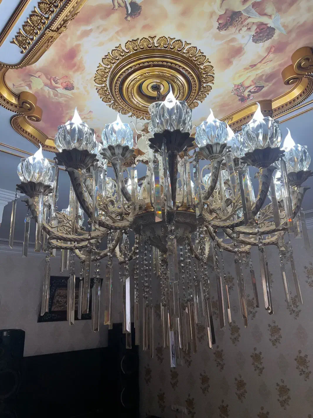 لوستر تمام برنج مدل والنسیا|لوستر و چراغ آویز|شهریار, فرارت|دیوار