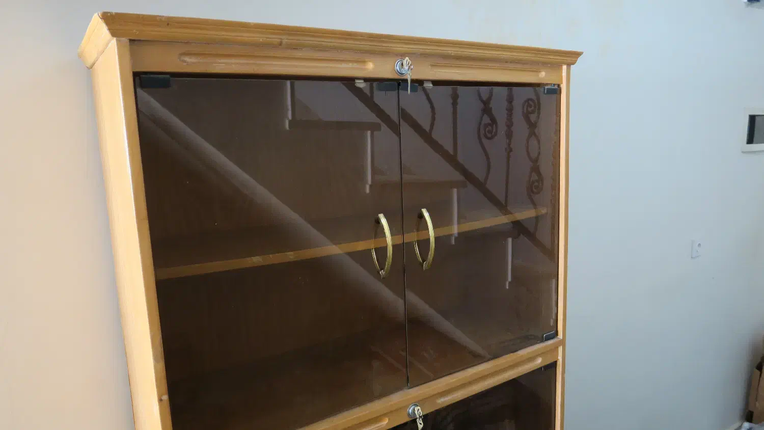 کمد کتابخانه چوبی سالم|کتابخانه، شلف، قفسه‌های دیواری|کرمانشاه, |دیوار