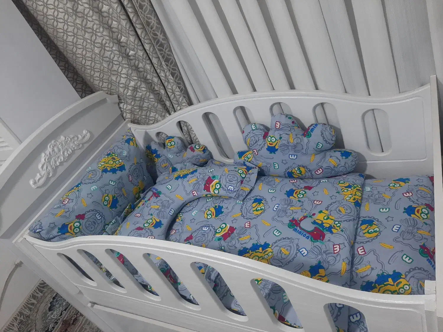 سرویس خواب وکمدلباس بچه تخت 4کاره روتختی وکیسه خاب|تخت و سرویس خواب|مشهد, رده|دیوار