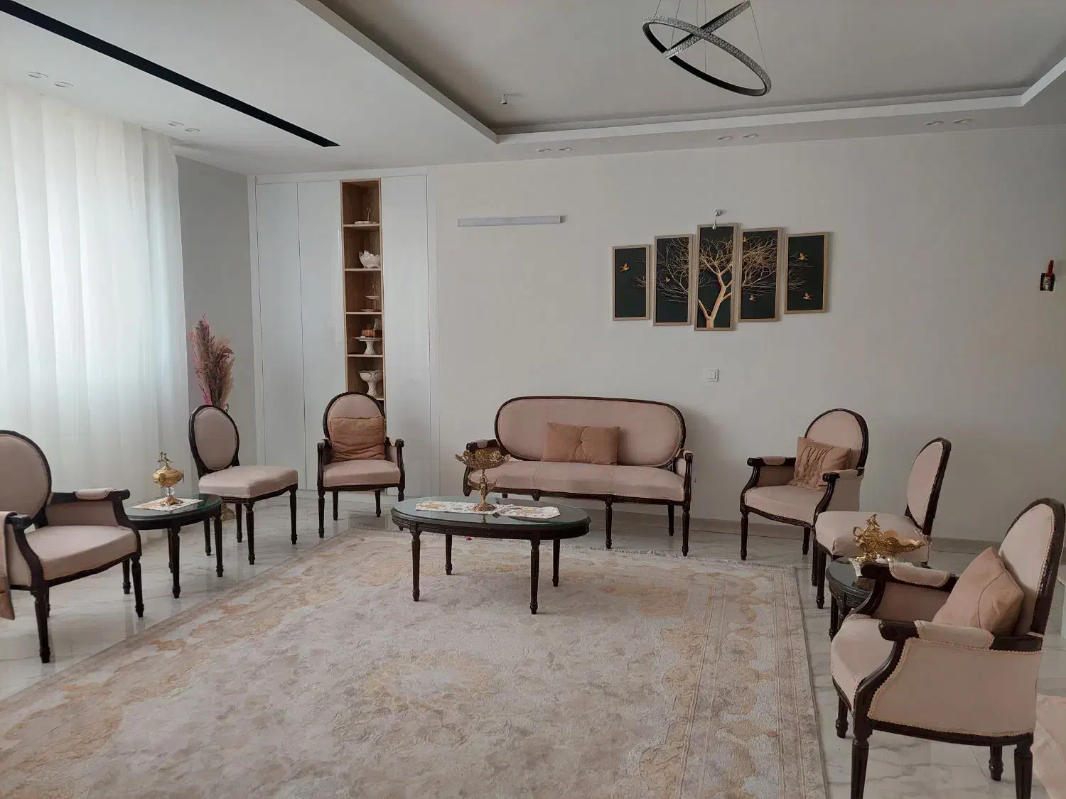 مبلمان ۹ نفره درحد نو چوب راش|مبلمان خانگی و میز عسلی|فولادشهر, C2|دیوار