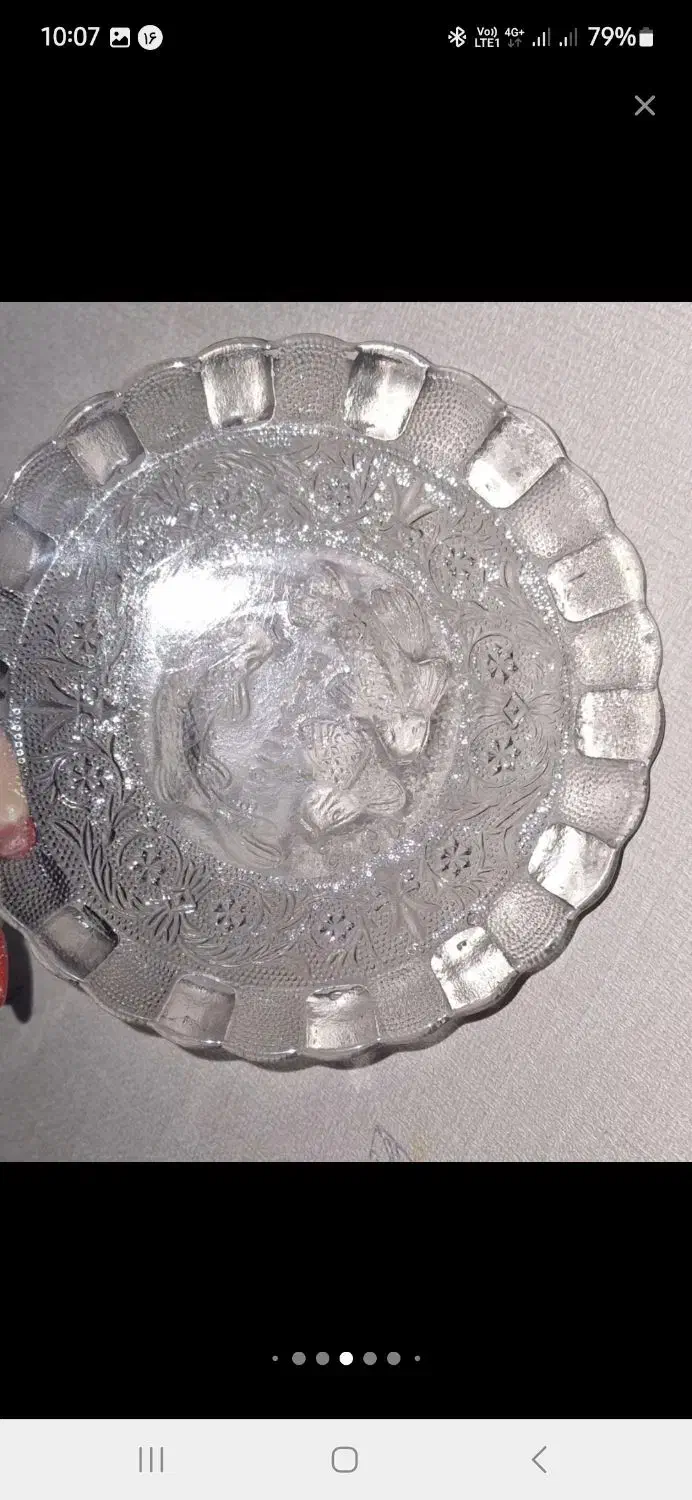 بشقاب استیل پلوخوری و بشقاب بلور میوه خوری|ظروف سرو و پذیرایی|سمنان, |دیوار