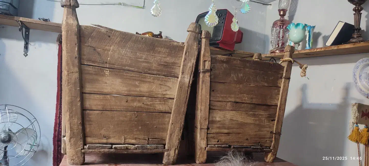 یک جفت گاله چوبی عتیقه ارسال ازاصفهان|کلکسیون اشیاء عتیقه|تهران, امام حسین|دیوار