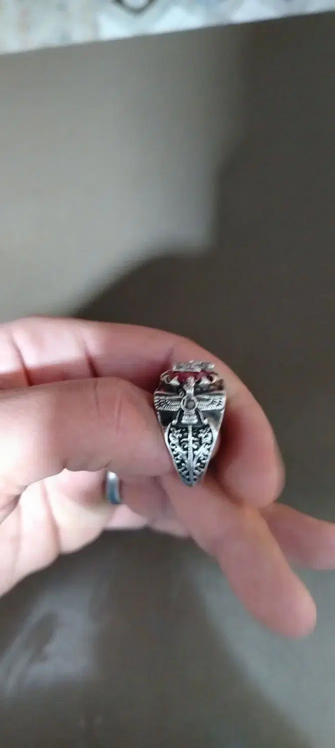 انگشتر نقره تاج فروهر|جواهرات|نسیمشهر, |دیوار