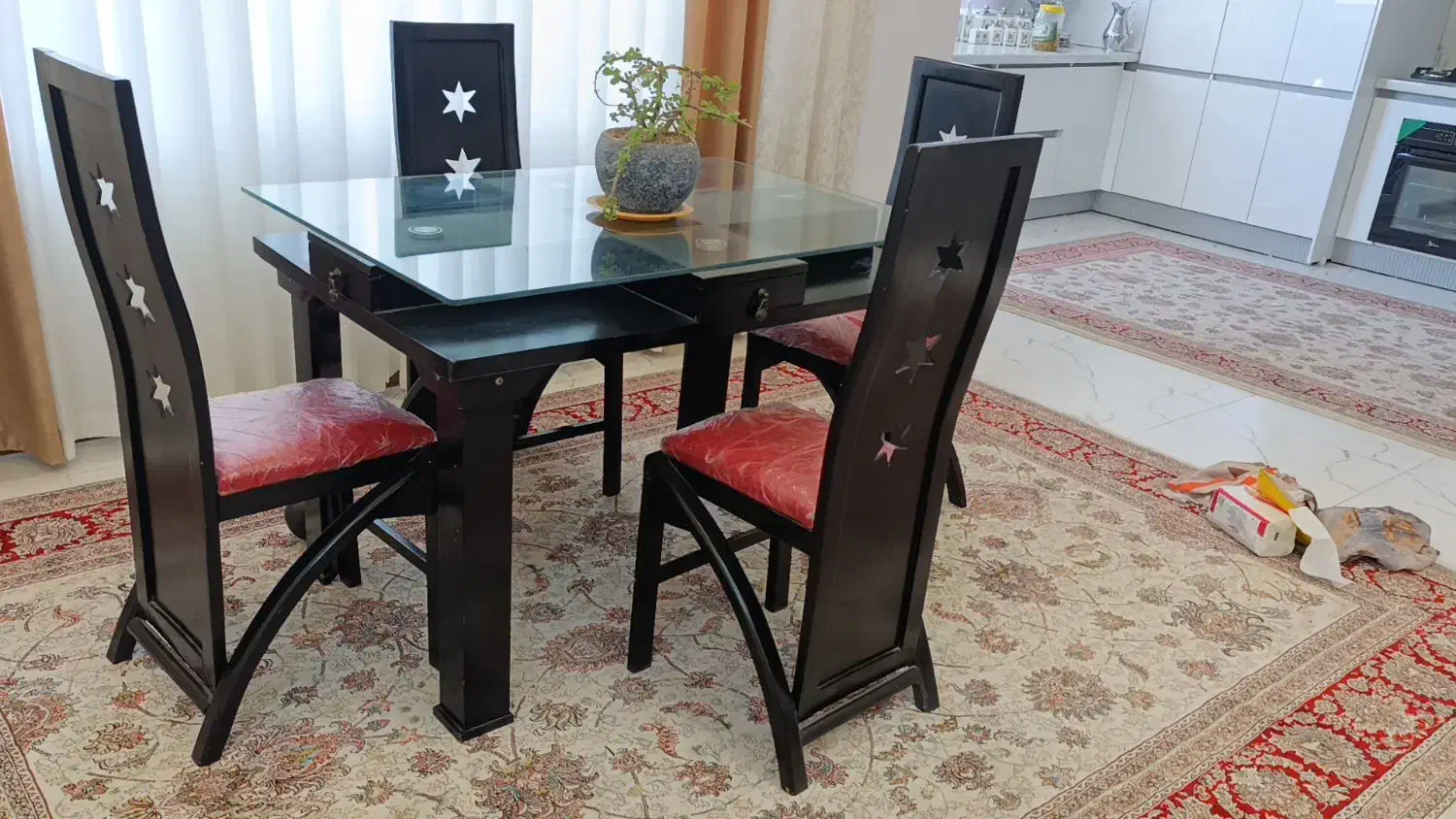 میز ناهار خوری چهار نفره|میز و صندلی غذاخوری|قرچک, شهرک طلائیه|دیوار