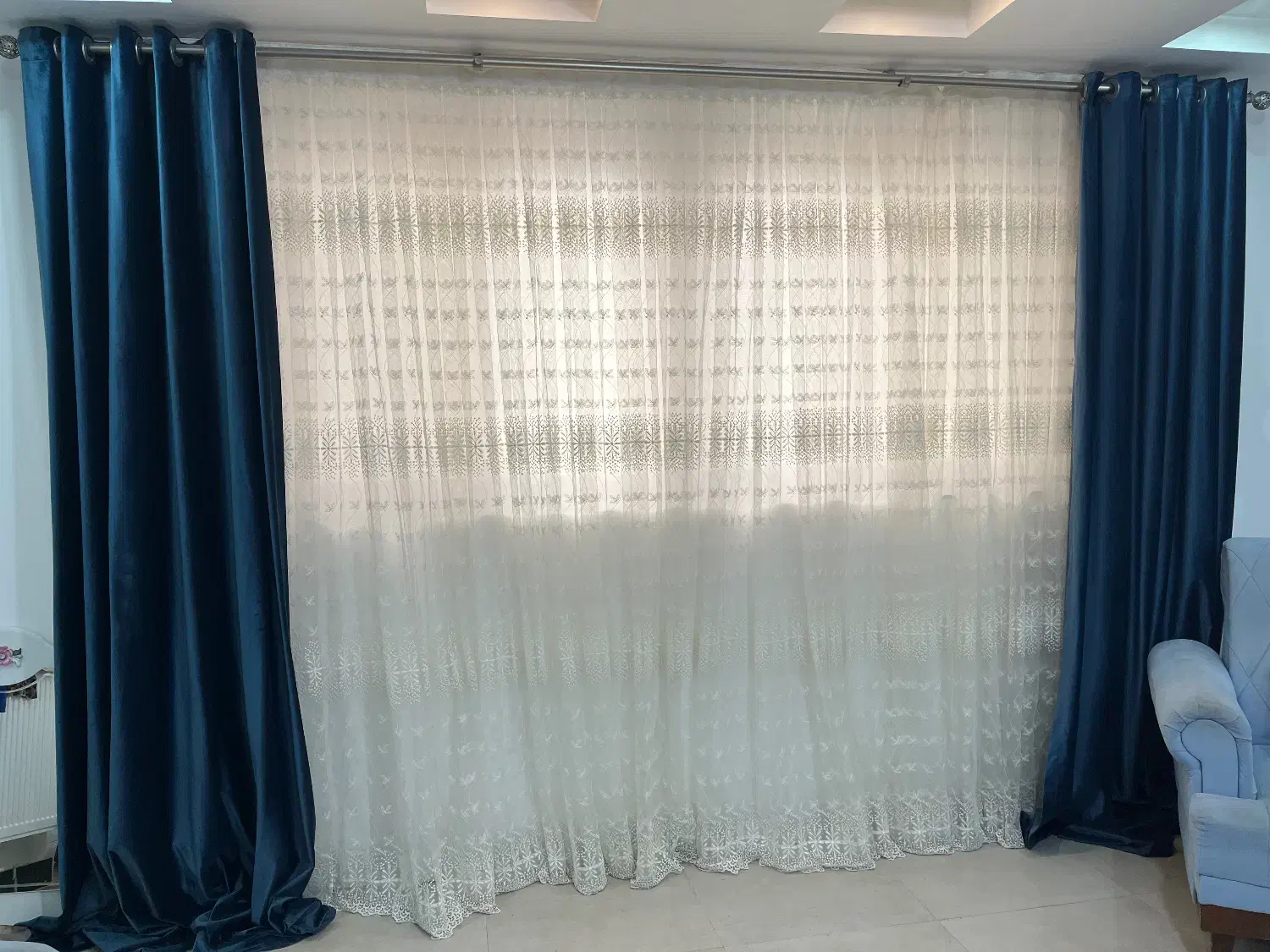 پرده پذیرایی|پرده، رانر، رومیزی|ساری, |دیوار