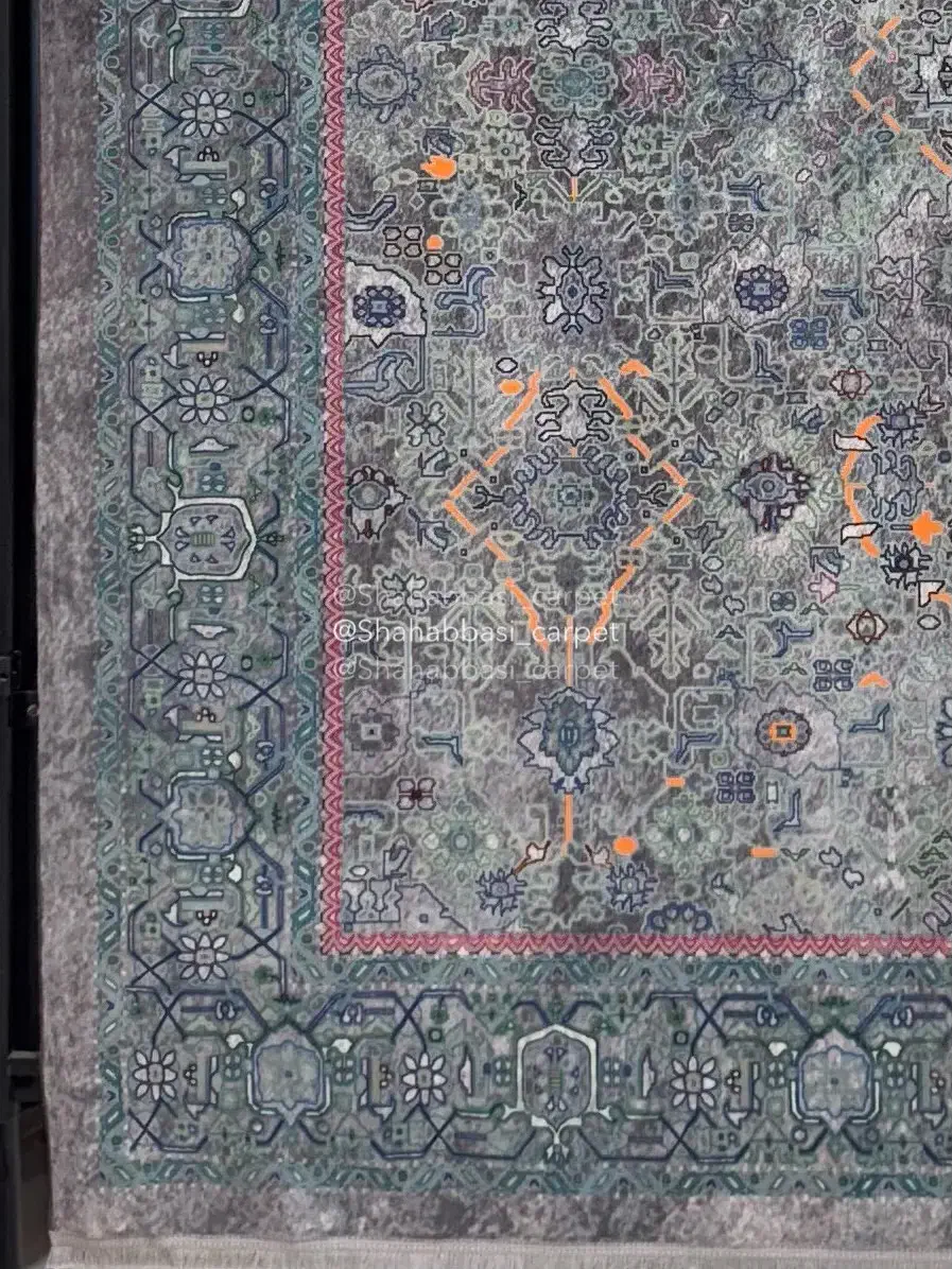 فرش نارنجی گرم وخاص ۱۲۰۰شانه|فرش|شیراز, قلات|دیوار