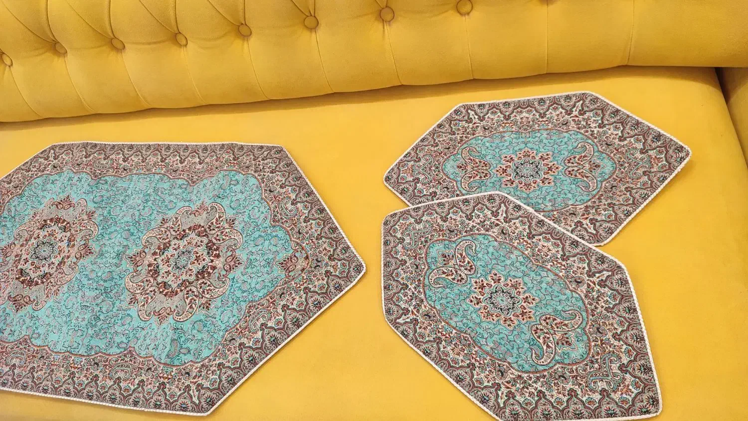 سه تیکه ترمه نونو شکار|پرده، رانر، رومیزی|مشهد, فاطمیه|دیوار