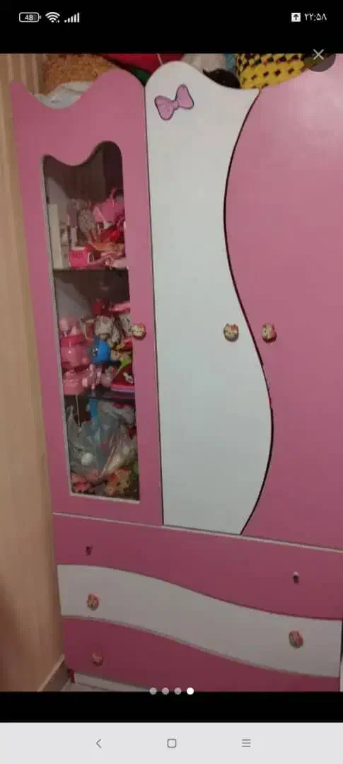 کمددخترانه|تخت و سرویس خواب|رشت, کوی فکوری|دیوار