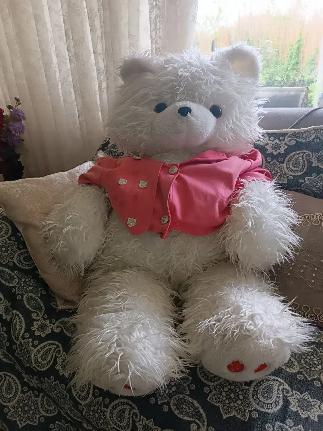 خرس عروسکی سفید سایز بزرگ|اسباب‌بازی بچه|رشت, حمیدیان|دیوار