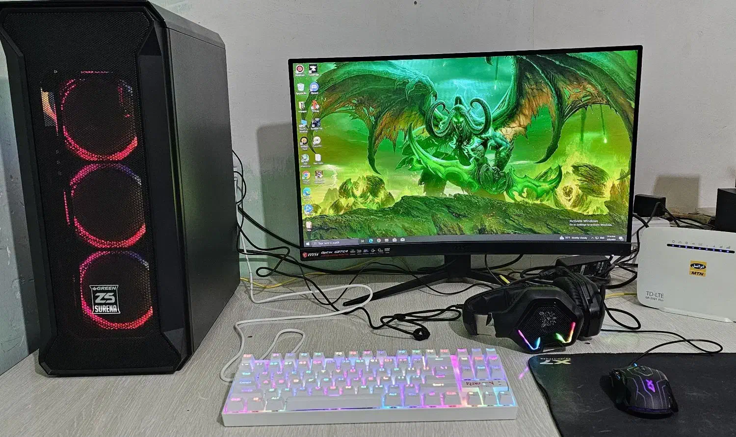 i7 9700kمانیتورmsi optix g27c4.گرافیک rx5700xt xfx|رایانه رومیزی|تهران, مخصوص|دیوار