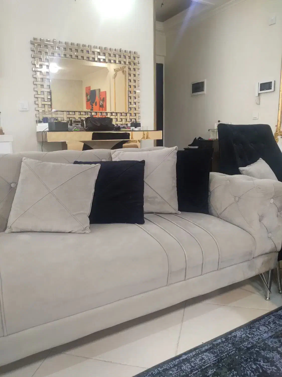 مبلمان چستر۷نفره پایه استیل|مبلمان خانگی و میز عسلی|پردیس, فاز ۳|دیوار