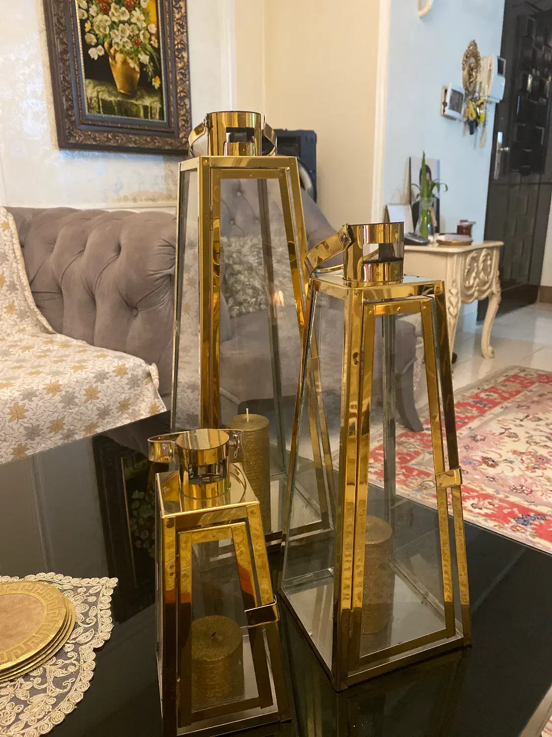 فانوس کنار سالنی|لوستر و چراغ آویز|تهران, امام زاده حسن|دیوار