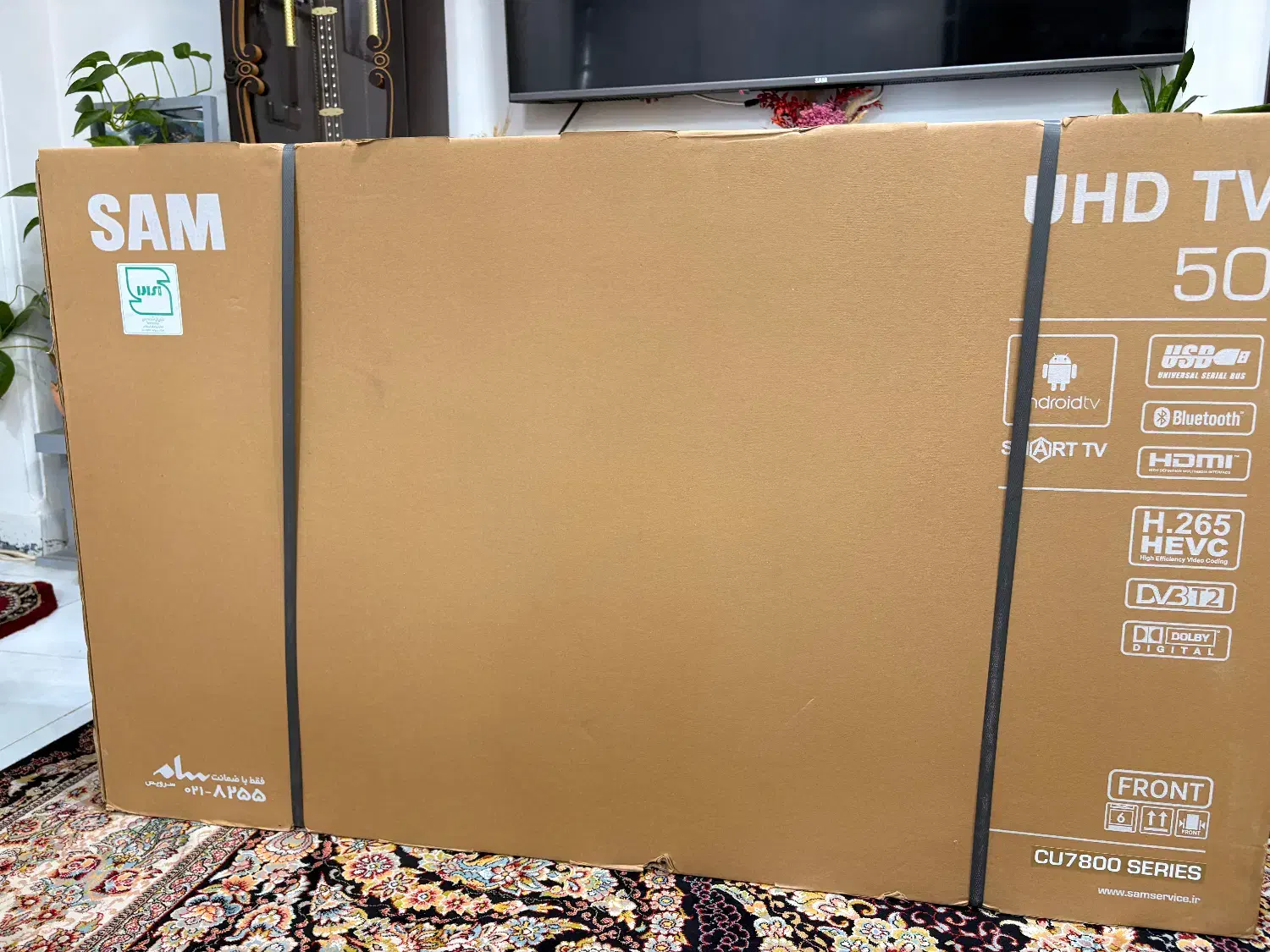 تلوزیون ۵۰ اینچ سام کاملا نو و اکبند|تلویزیون و پروژکتور|رشت, دروازه لاکان|دیوار