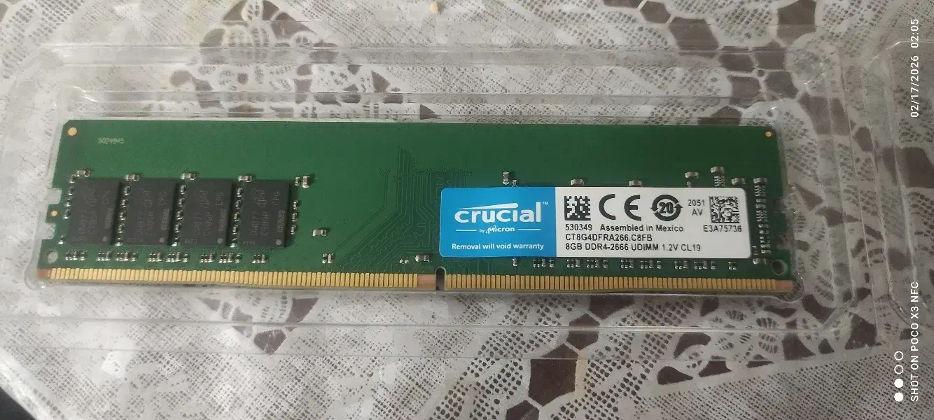 رم 8گیگ 2666 crucial کیس|قطعات و لوازم جانبی رایانه|اصفهان, شاهزید|دیوار