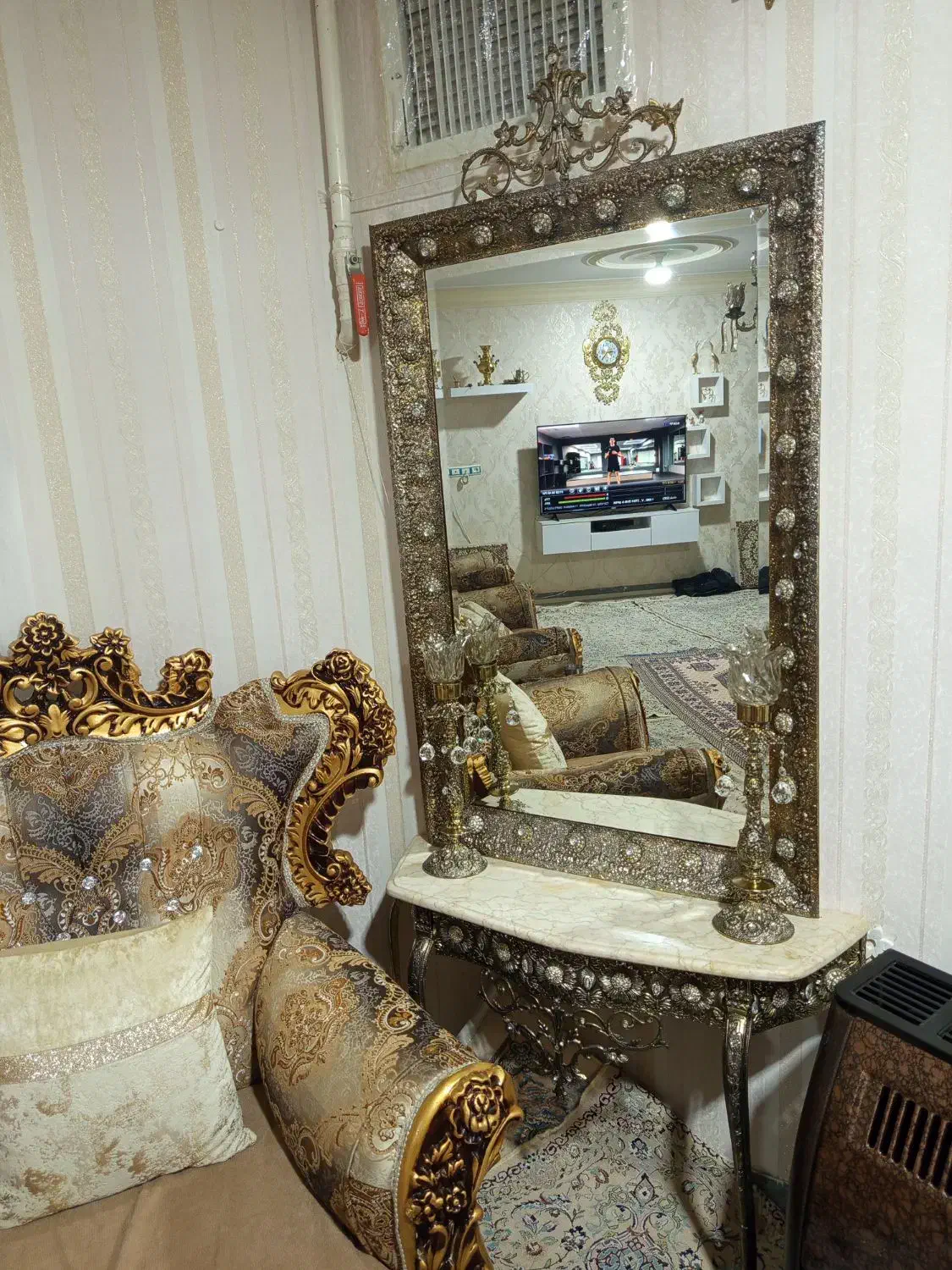 آینه کنسول بزنز|آینه|سقز, |دیوار