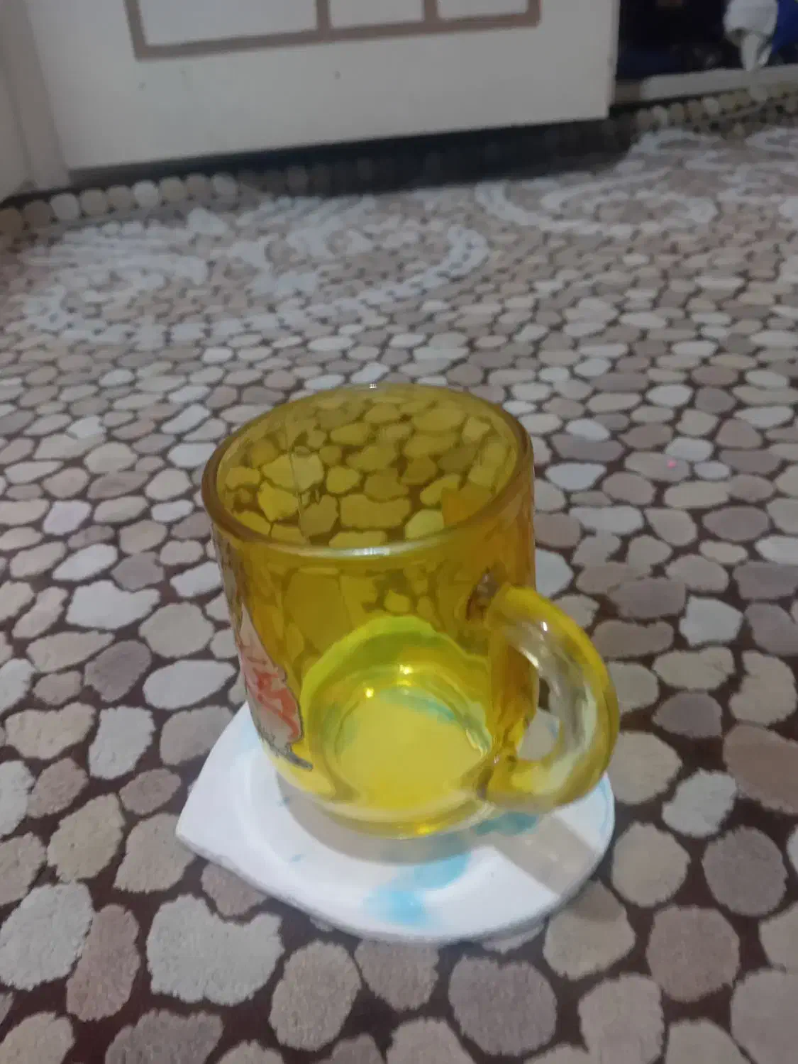 زیر لیوانی در رنگ قرمز و ابی|ظروف سرو و پذیرایی|تهران, قیام|دیوار