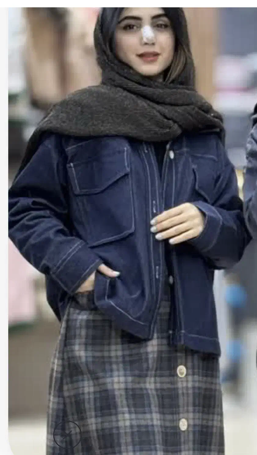 کت پاییزه جین بار بوتیک کاملا نو جنسش لطیفه تا۵۰|لباس|ساری, |دیوار