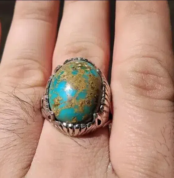 گردنبند فیروزه اصل نیشابور و انگشتر فیروزه نیشابور|جواهرات|نیشابور, شریعتی|دیوار