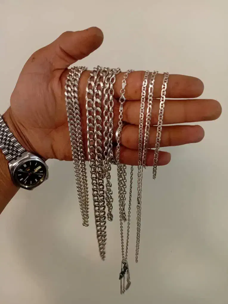 حراج دستبند زنجیر گردنبند انگشتر نقره ۹۲۵|جواهرات|تهران, جمالزاده|دیوار