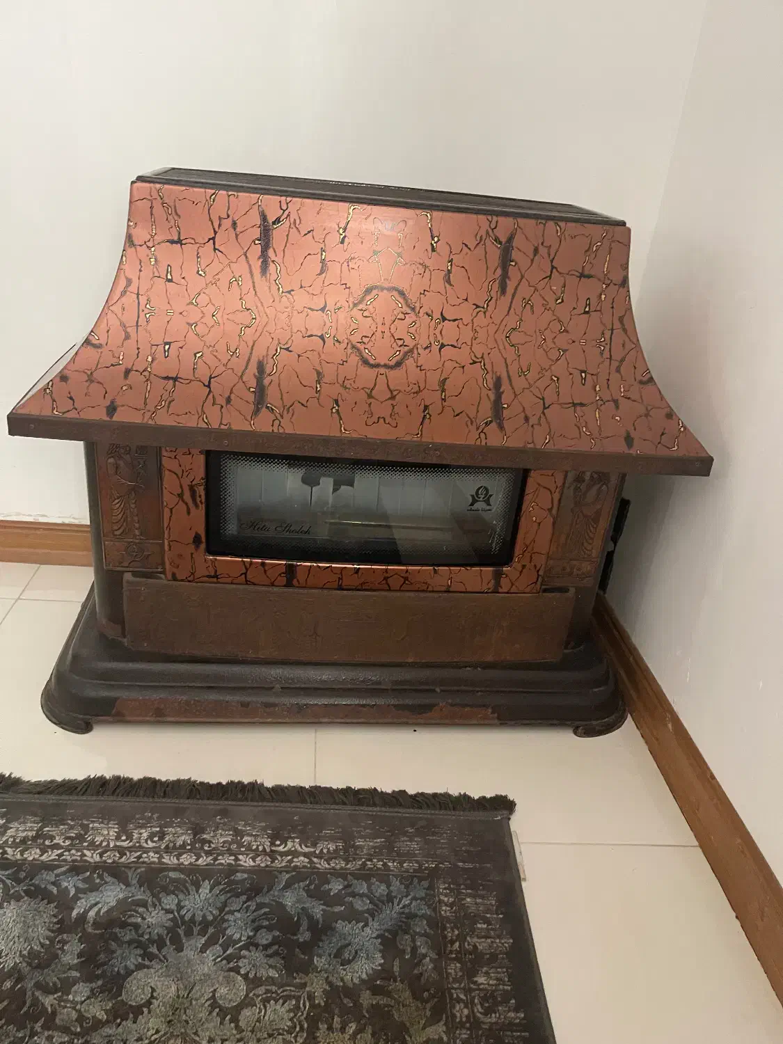 بخاری طرح شومینه|بخاری، هیتر، شومینه|گنبد کاووس, |دیوار