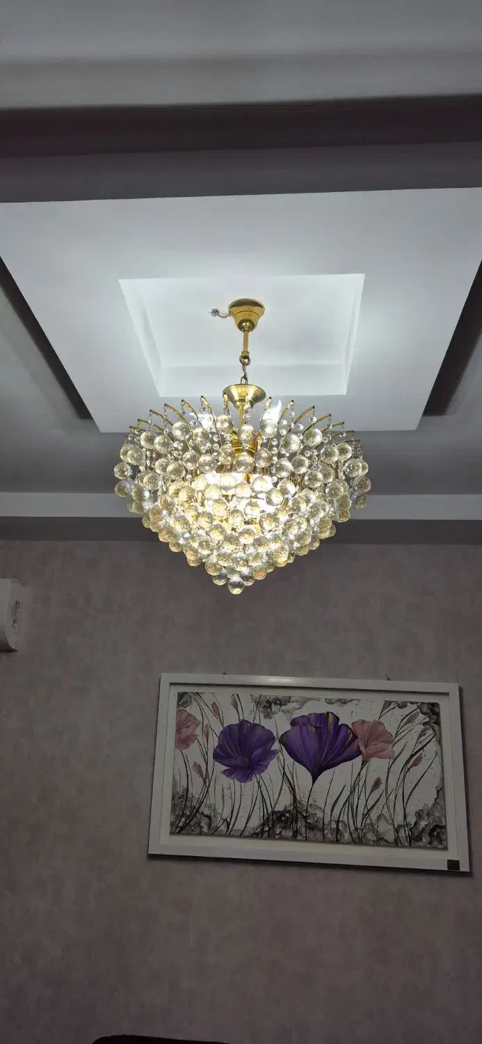 لوستر برنزی ۱۱ شعله و ۸ شعله|لوستر و چراغ آویز|کرج, فاز ۳ گوهردشت|دیوار