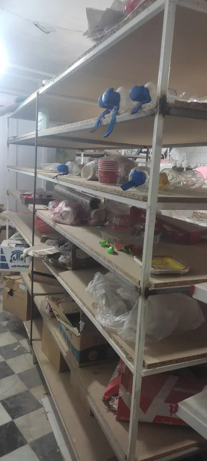 فروش قفسه دو طرفه فلزی ساخته شده با قوطی|کتابخانه، شلف، قفسههای دیواری|یاسوج, |دیوار