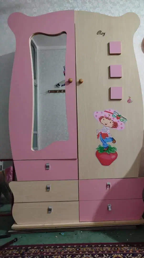 فروش تخت و کمد و تشک خواب کودک دست دوم|تخت و سرویس خواب|لار, |دیوار