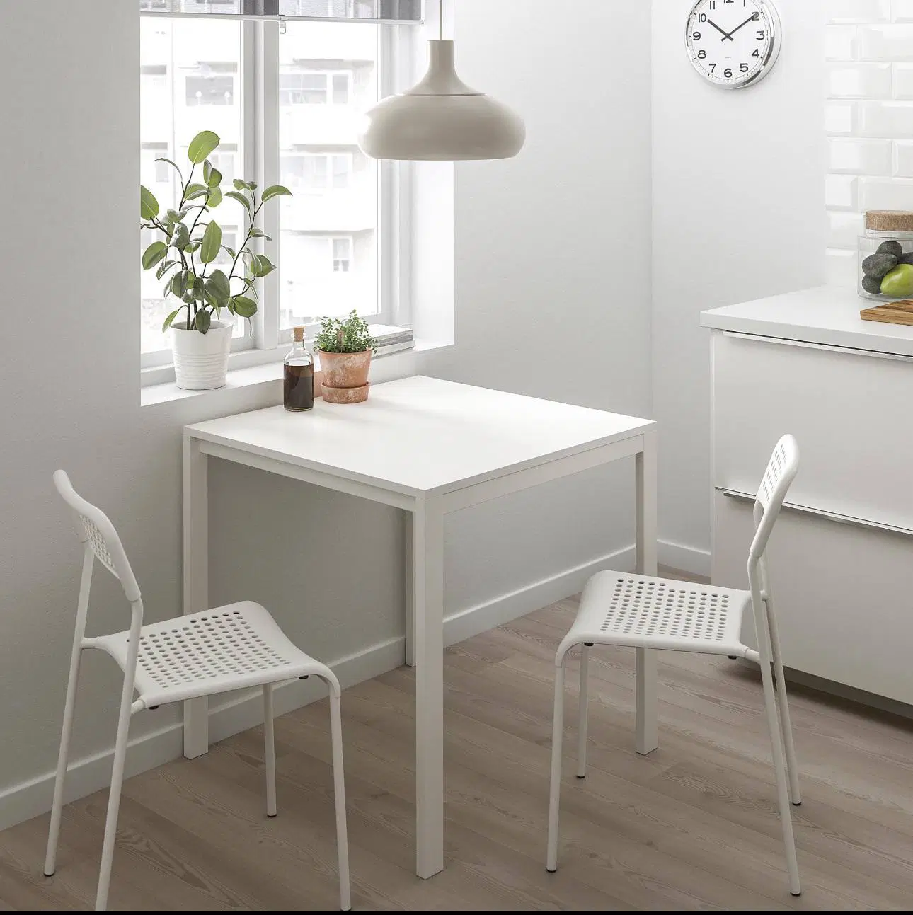 ست میز و ۴ صندلی اصل IKEA MELLTORP سفید ۷۵×۷۵|میز و صندلی غذاخوری|تهران, سوهانک|دیوار