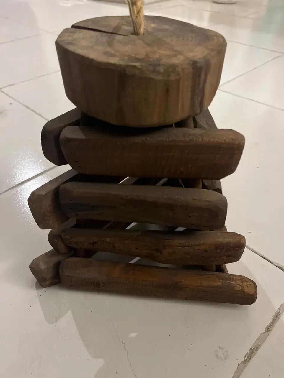 لوستر اسپرت شیک چوبی|لوستر و چراغ آویز|تهران, میرداماد|دیوار