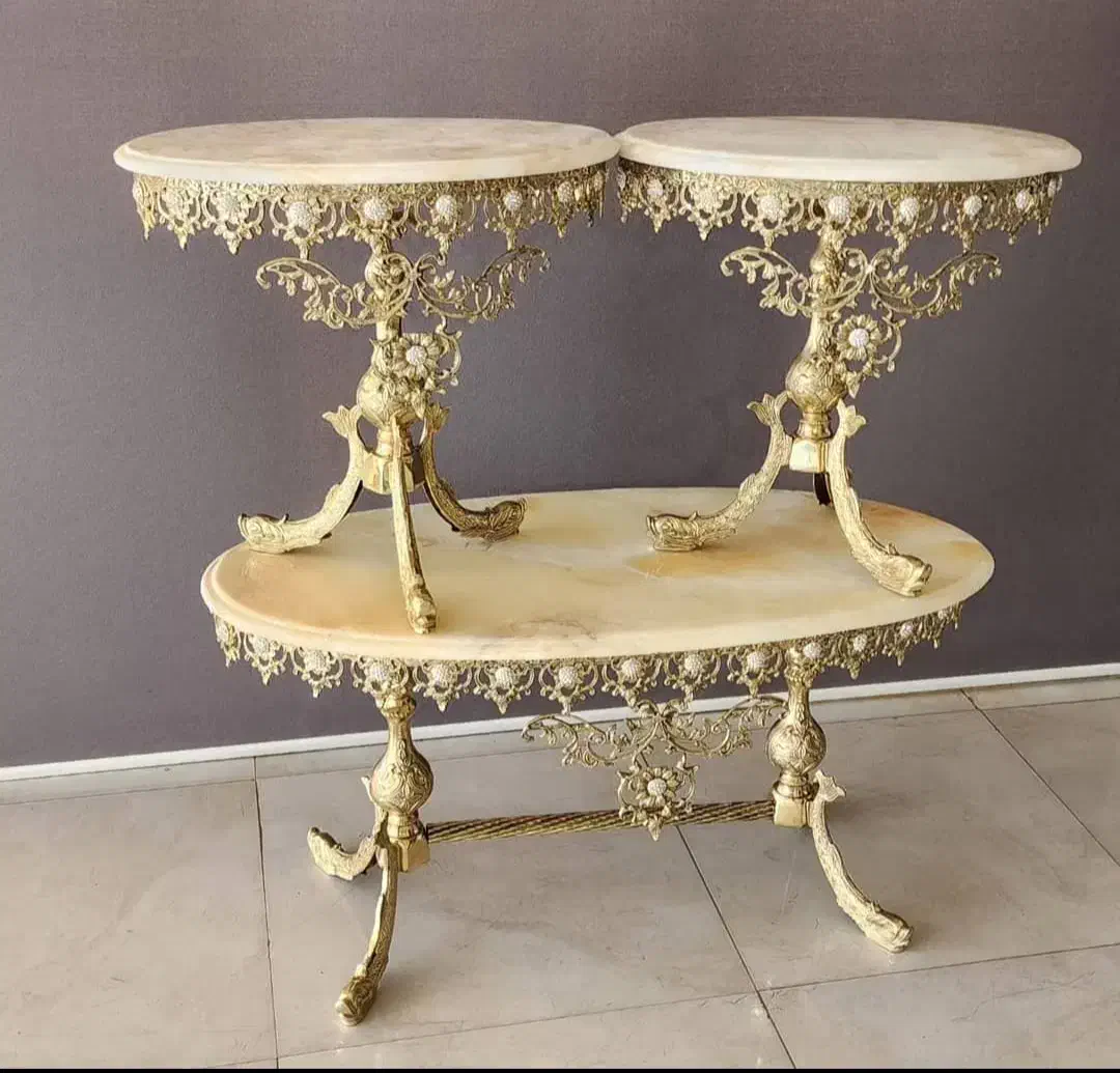 سرویس میز وسط سه تایی برنز برنزی|مبلمان خانگی و میز عسلی|کرج, حصارک پایین|دیوار