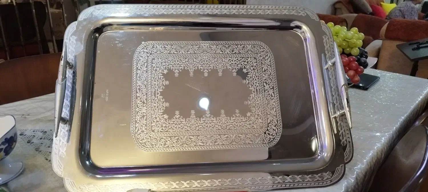 سینی استیل ژاپنی|ظروف سرو و پذیرایی|شاهین‌شهر, شهرک گلدیس|دیوار