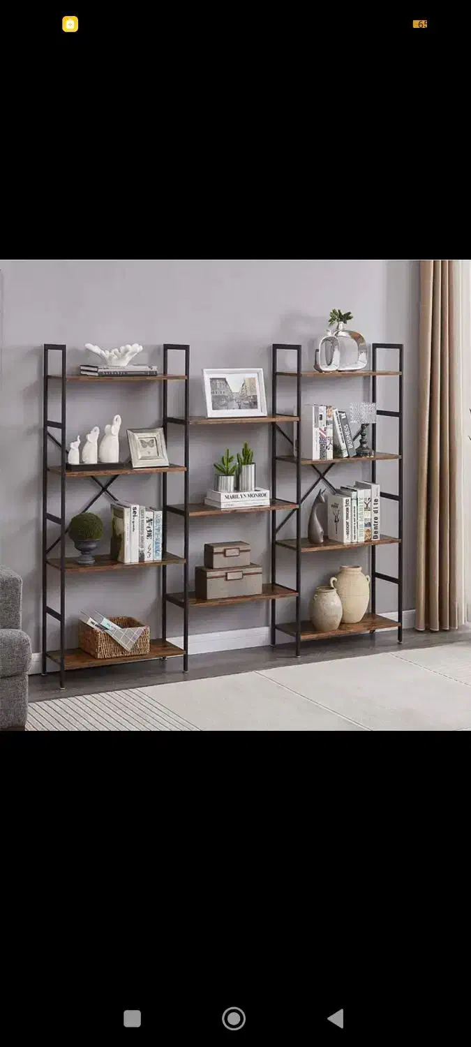 کتابخانه مدرن MDF مدل DZom LIB-72T46-150BRN|کتابخانه، شلف، قفسه‌های دیواری|اسلام‌شهر, شهرک احمدیه|دیوار