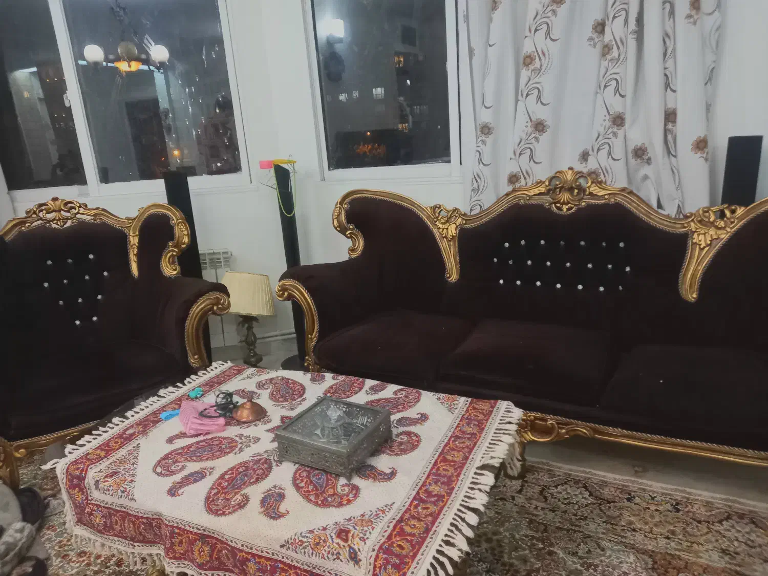 مبل سلطنتی مصری ۷ نفره|مبلمان خانگی و میز عسلی|تهران, سازمان برنامه شمالی|دیوار