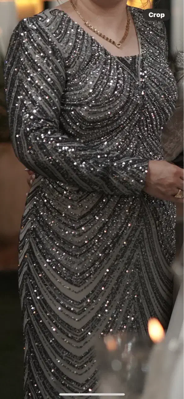 پیراهن مجلسی کار شده پوشیده مناسب مادر عروس ۴۰/۴۲|لباس|فردیس, فردیس|دیوار