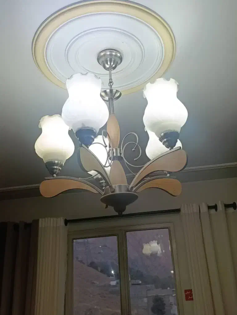 لوستر ۵ حباب|لوستر و چراغ آویز|تهران, شهرک نفت|دیوار