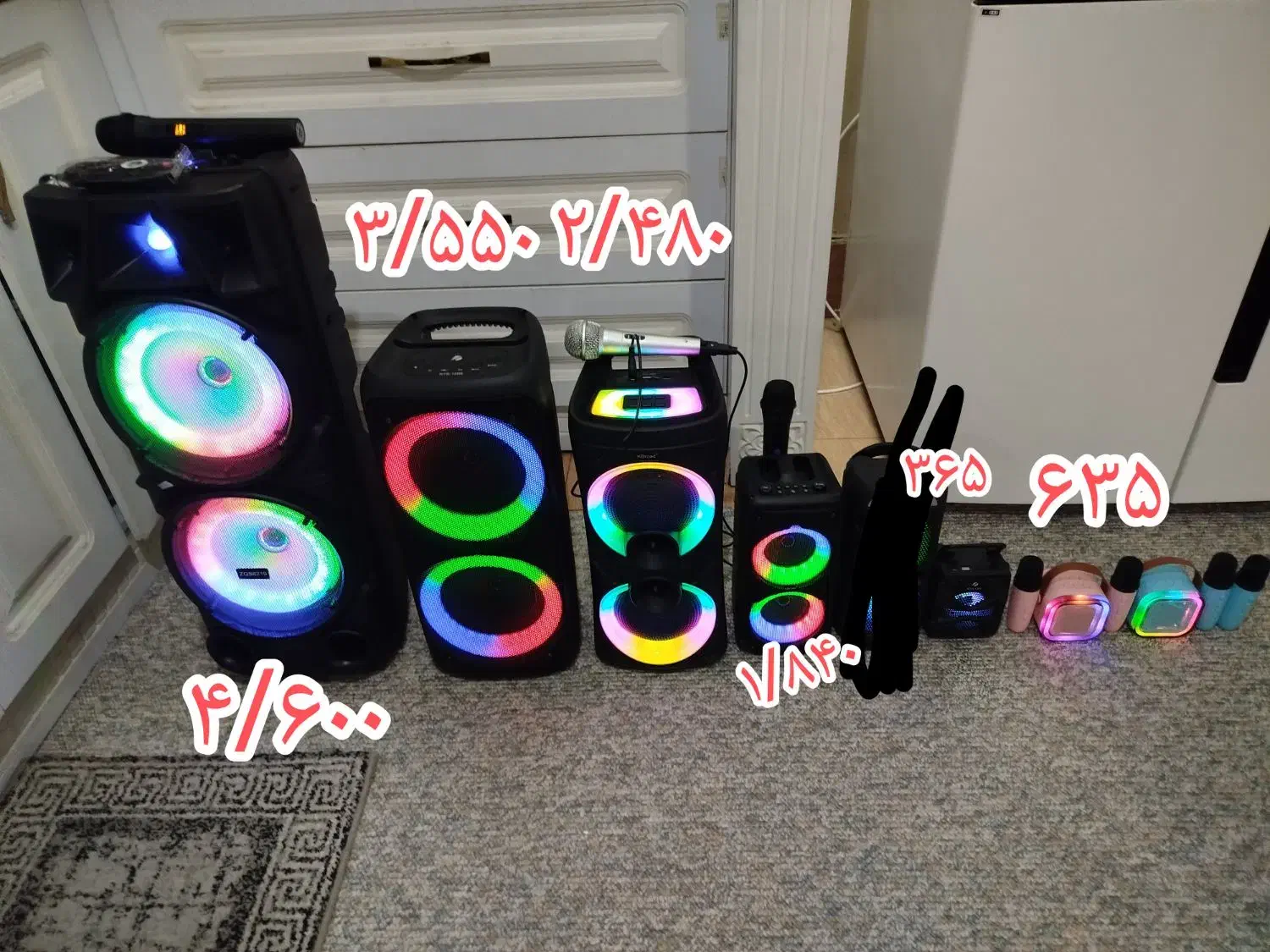 حراج تعدادی اسپیکرو پارتی باکس نوآکبند داخل کارتن|سیستم صوتی خانگی|مشهد, فتح المبین|دیوار